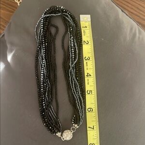 Elegant Black Beaded Necklace